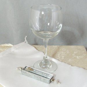 COPY - Jewish Wedding Glass with Keepsake Shards Mezuzah